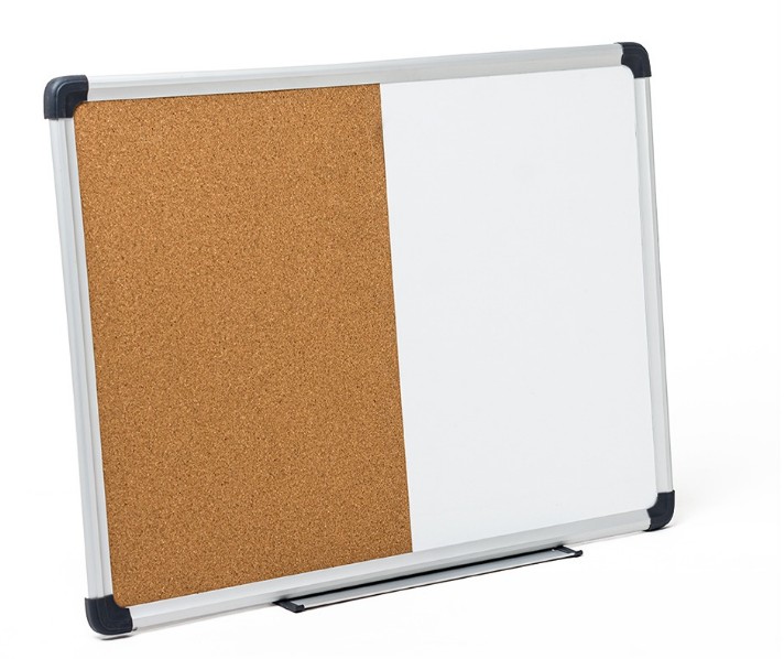 PIZARRA ACRILICA-CORCHO MARCO ALUMINIO 60X42CM