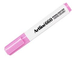 MARCADOR FOSFORECENTE ARTLINE PASTEL 660 ROSADO
