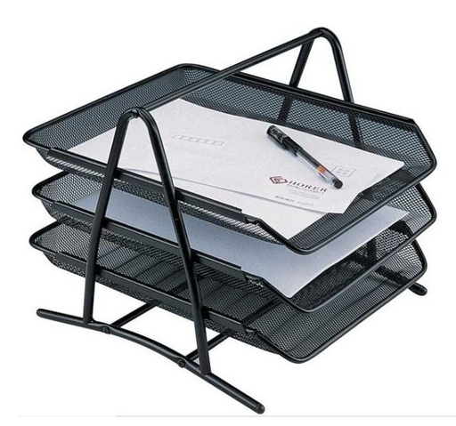 PAPELERA METALICA TPO MAYA 3 COMPARTIMIENTOS 60523