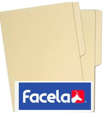 [8553] FOLDER MANILA FACELA CARTA 25 UNS EN BOLSA