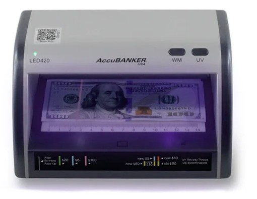 MAQUINA DETECTORA BILLETES D420 ACCUBANKER 110VA