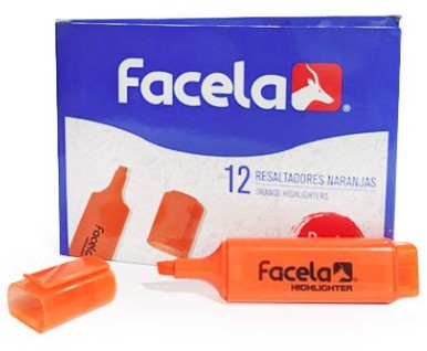 MARCADOR FOSFORECENTE FACELA NARANJA PT41108