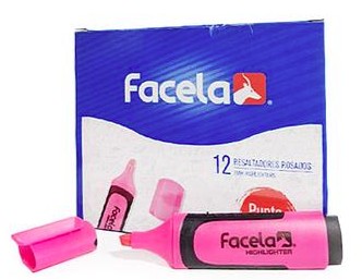[8667] MARCADOR FOSFORECENTE FACELA ROSADO PT41113