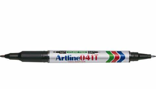 [pilots, pilot negro, pilot punta doble] MARCADOR ARTLINE DOBLE PTA. 1-0.4MM NEGRO (041T)