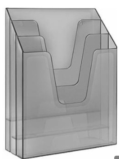 PAPELERA VERTICAL DE PARED 3 DIVISIONES 8640