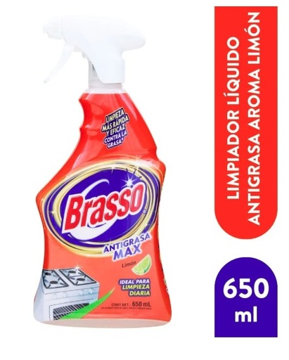 LIMPIADOR BRASSO ANTIGRASA 650 ML GATILL LIMON