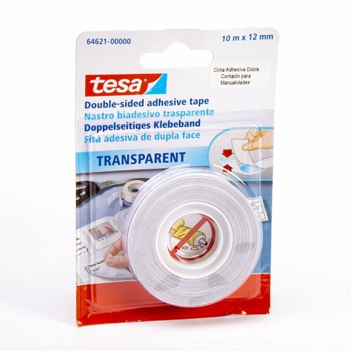 CINTA TESA DOB ADH TRANSP 10MX12MM