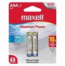 BATERIA MAXELL ALKALINA AAA PAQUETE 2 UNIDADES   