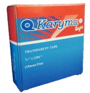 CINTA ADHESIVA TRANSPARENTE 18 X 33 KARYMA   