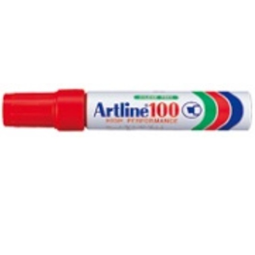 [5885] MARCADOR ARTLINE PERMANENTE BISELADO 100 ROJO   