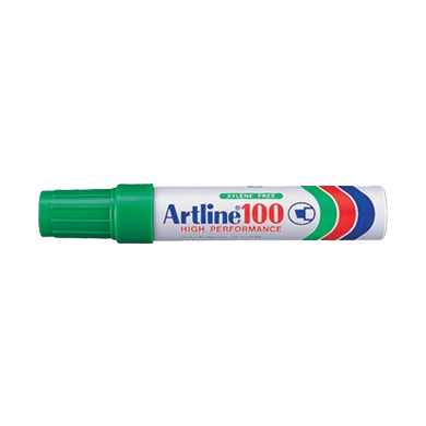[pilots, pilot verde, 100] MARCADOR ARTLINE PERMANENTE BISELADO 100 VERDE
