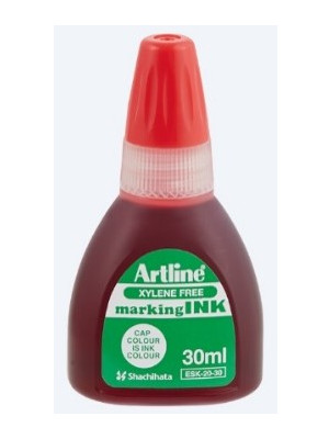 TINTA RECARGABLE P/MARCADOR PERMANENTE ARTLINE ROJA 30 ML