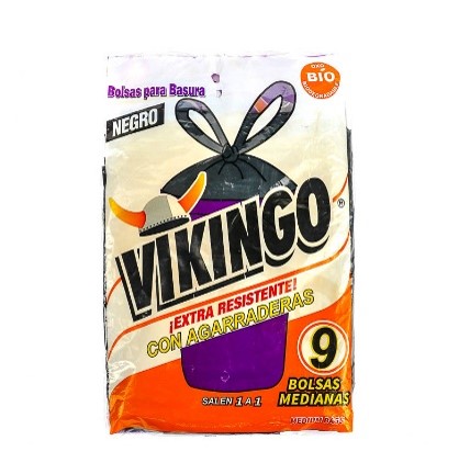 BOLSA DE BASURA VIKINGO JARDIN NEGRA 5 UNS   