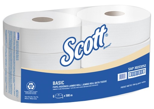 PAPEL HIGIENICO SCOTH JUMBO EXPRESS UNIDAD 500 MTS KCP:30223252