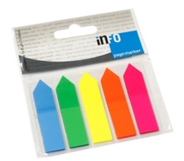 BANDERITAS 5 COLORES 125 HOJAS INFO NOTES