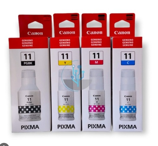 MEGA KIT CANON GI11 BK, C, M, Y, (4 colores)   