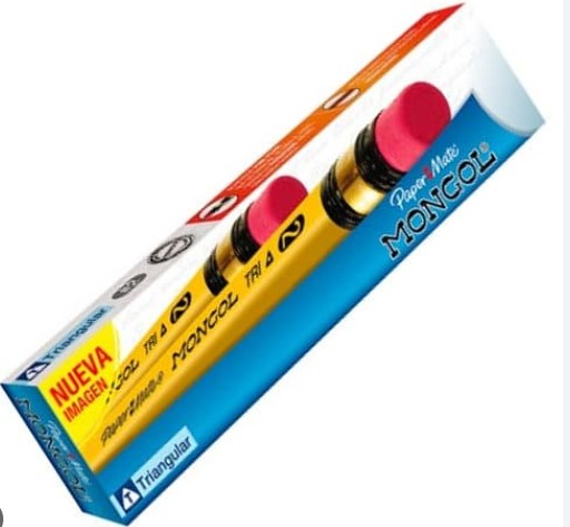 LAPIZ GRAFITO HB MONGOL CAJA 12 UNS