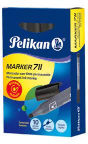 [7840] MARCADOR PELIKAN PERM 711 RED NG (CAJA 10UND)   
