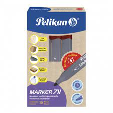 MARCADOR PELIKAN PERM 711 RED RJ (CAJA 10UND)