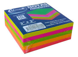 NOTA ADHESIVA 76X76 NEON (100H) UND   