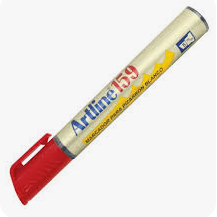 MARCADOR P/PIZARRA DESECHABLE BISELADO ARTLINE 159 ROJO