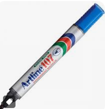 [pilots, pilot azul, 10] MARCADOR PERMANENTE DESECH. BALA ARTLINE 107 AZUL