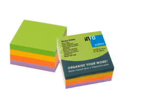 BLOCK QUITA Y PON 3 X 3 PULG 4 COLORES SPRING 400 HOJAS