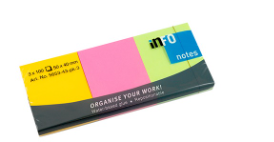 BLOCK QUITA Y PON 1.5 X 2 PULG, 3 COLORES BRILLANTES 300 HOJAS INFO INFO